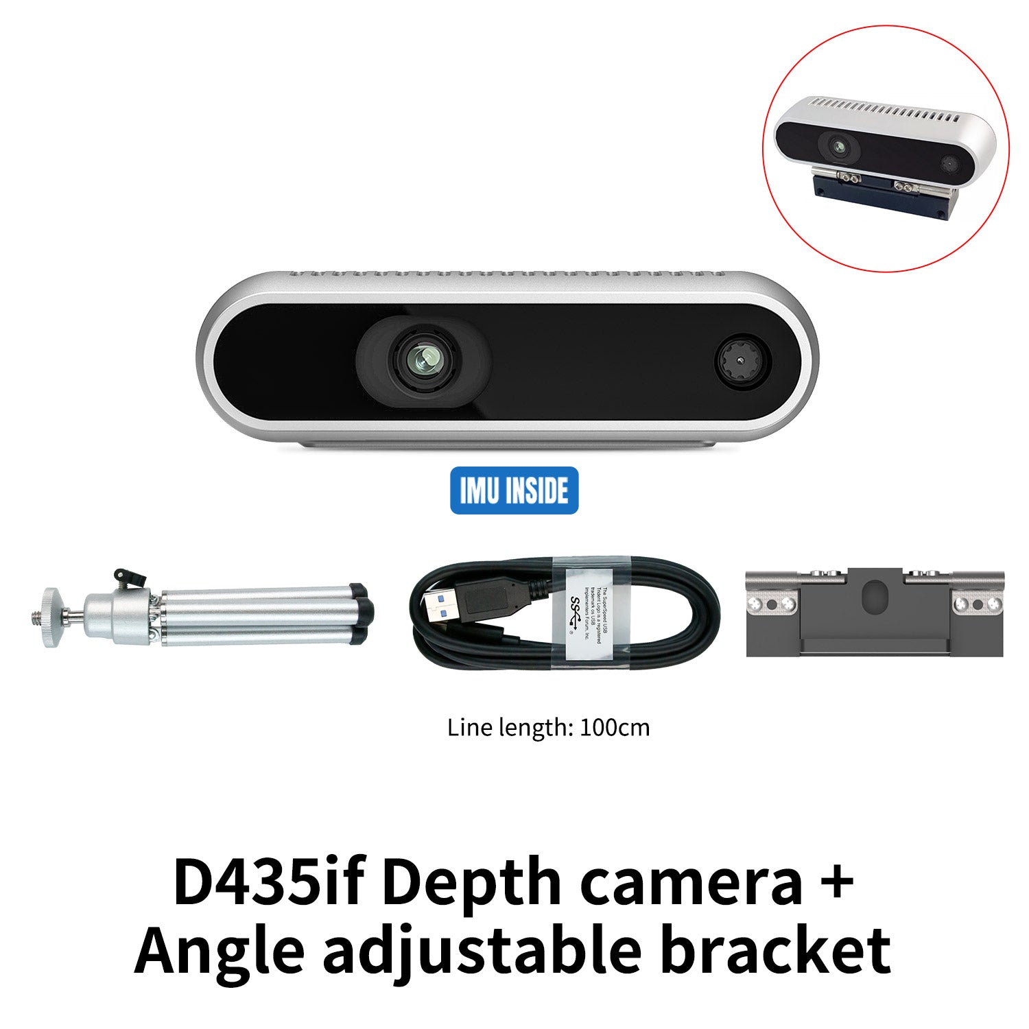 Caméra de profondeur Intel RealSense D435i D455 D435 D415