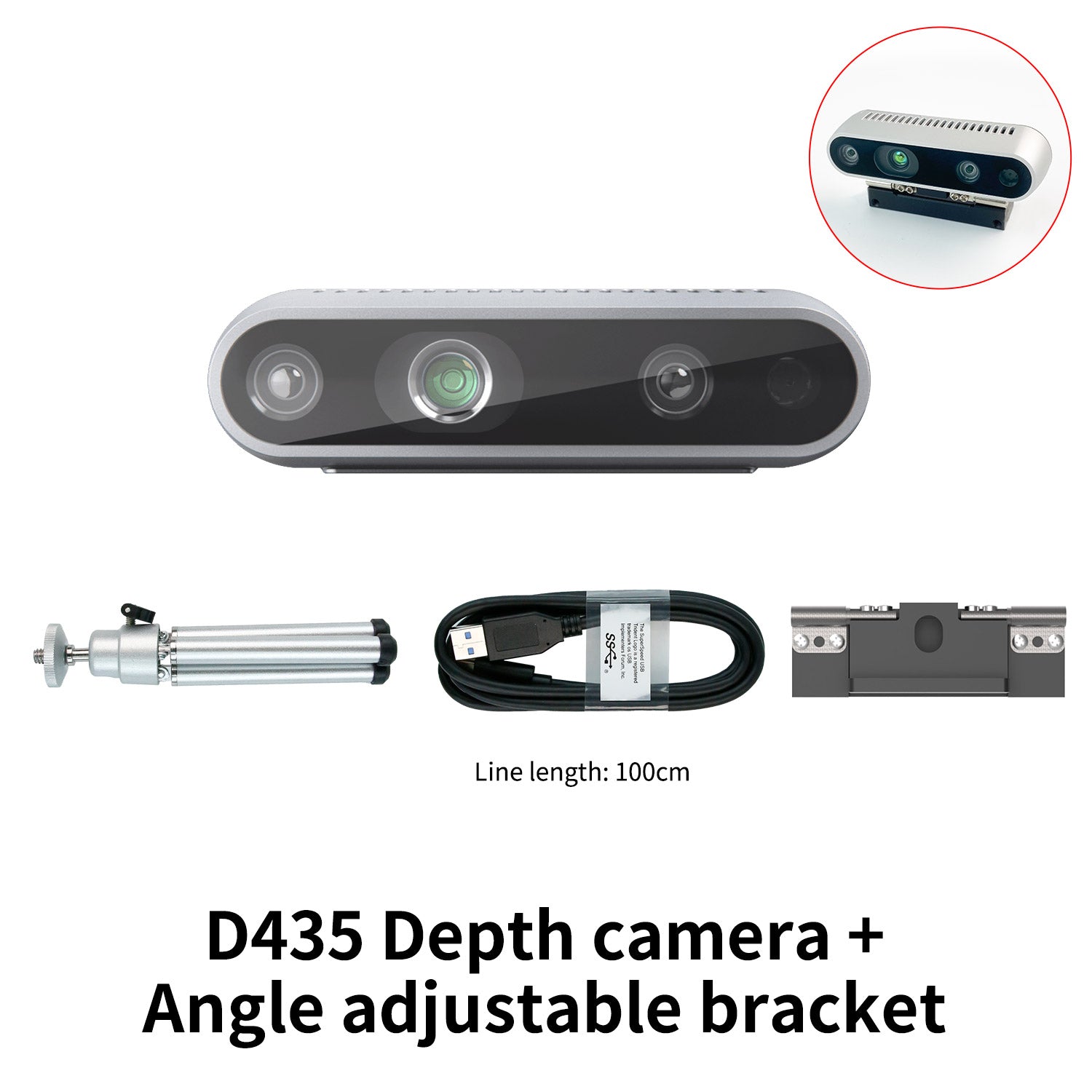 Caméra de profondeur Intel RealSense D435i D455 D435 D415