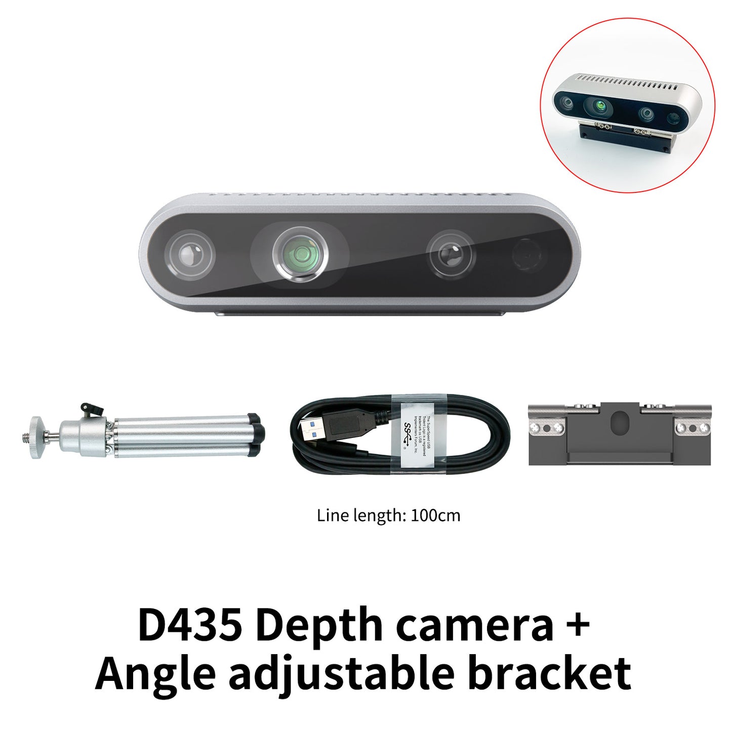 Caméra de profondeur Intel RealSense D435i D455 D435 D415