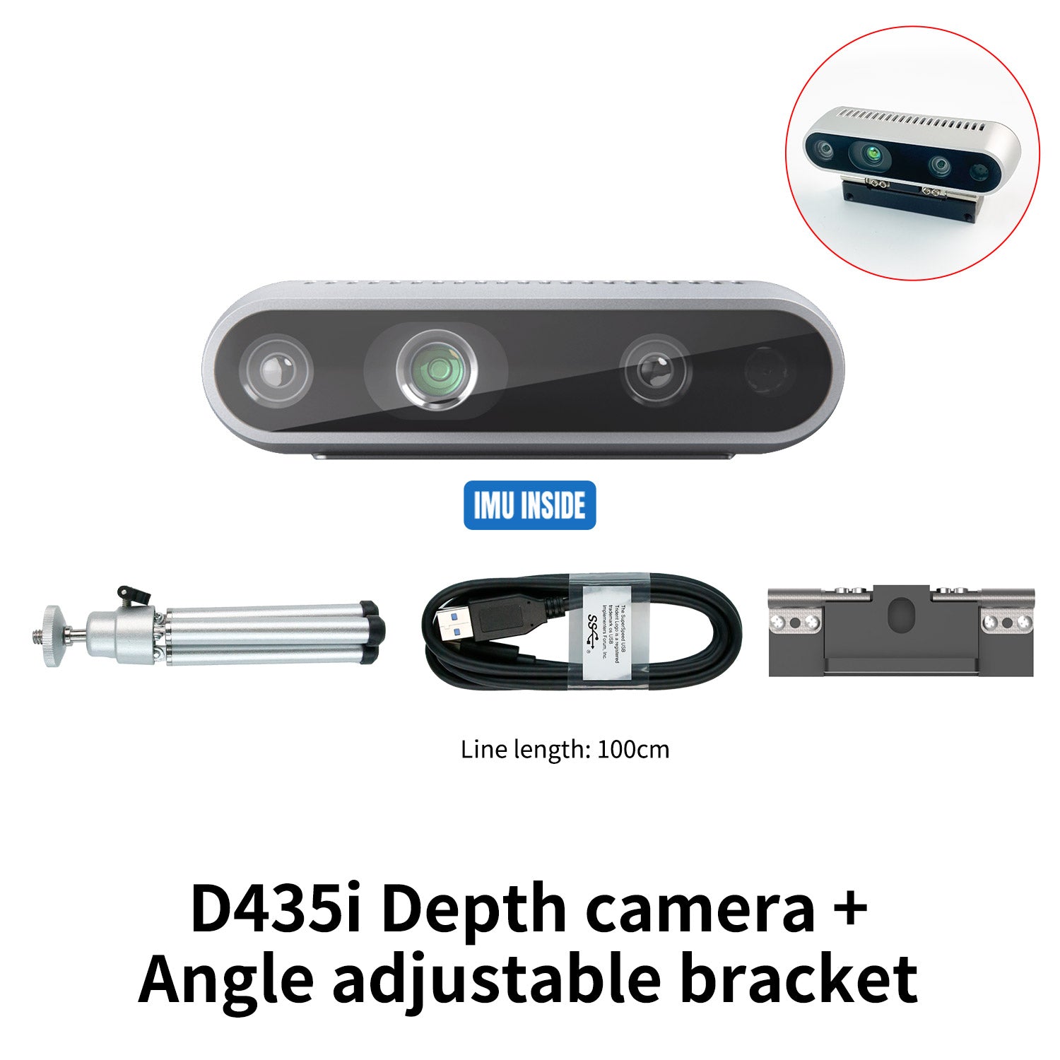 Caméra de profondeur Intel RealSense D435i D455 D435 D415