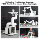 JetCobot 7DOF robotic arm is similar to the UR robot structure and can achieve any shape.