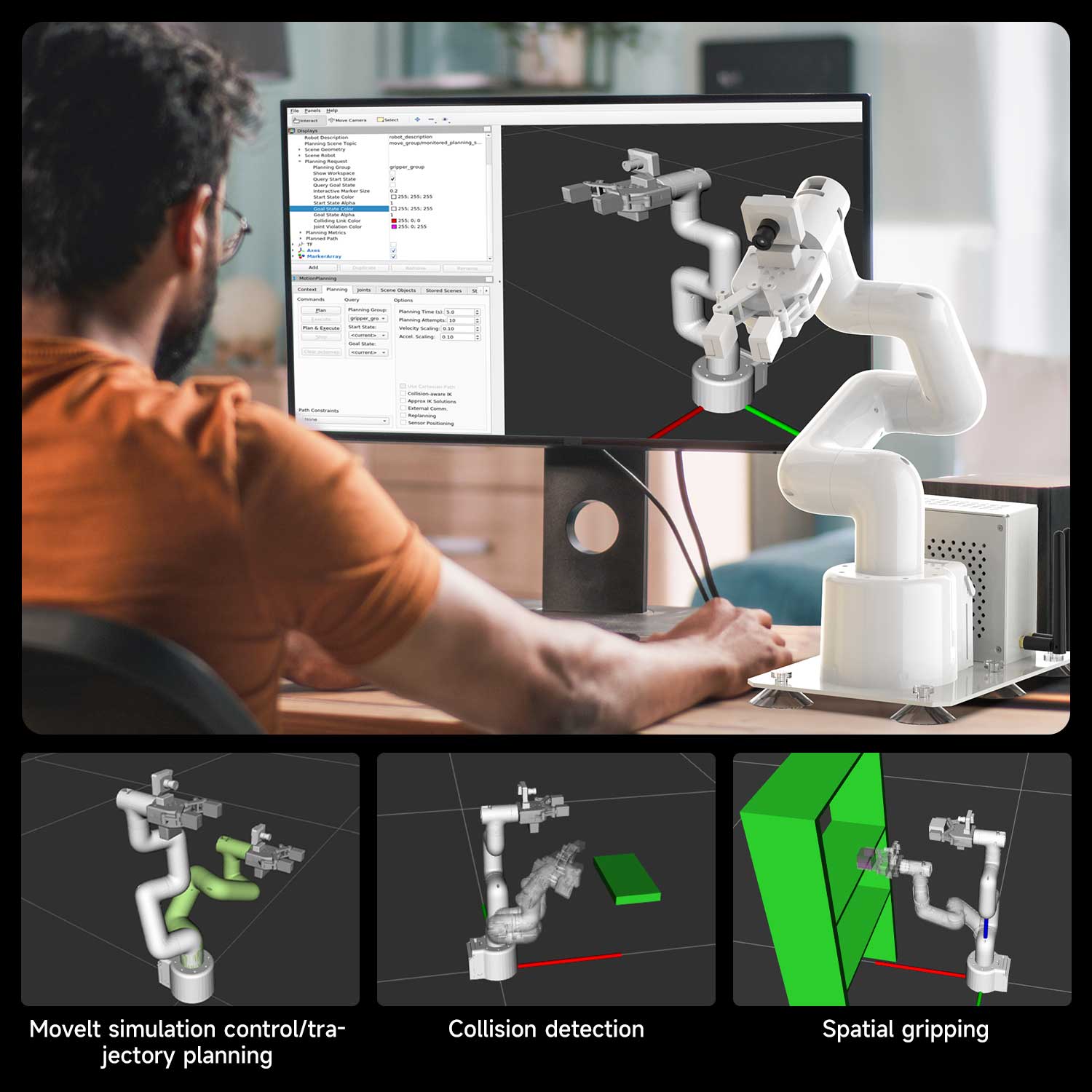 JetCobot 7-axis visual collaborative robotic arm for Jetson NANO 4GB/Orin NANO SUPER/Orin NX SUPER (Main control board: With Jetson Orin NX 16G SUPER)