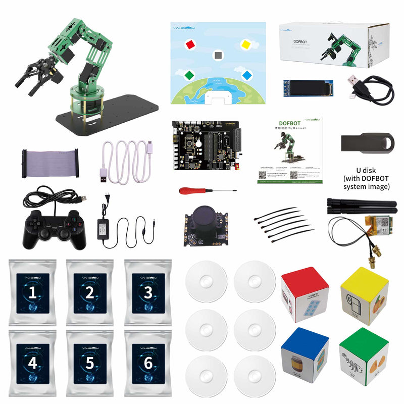 Yahboom DOFBOT AI Vision Robotic Arm with ROS Python programming for Jetson NANO 4GB(B01/SUB)