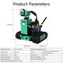 Jetbot specs: Ubuntu 18.04, Python, 8MP camera, 370 motor, 12.6V battery, 180 mins runtime