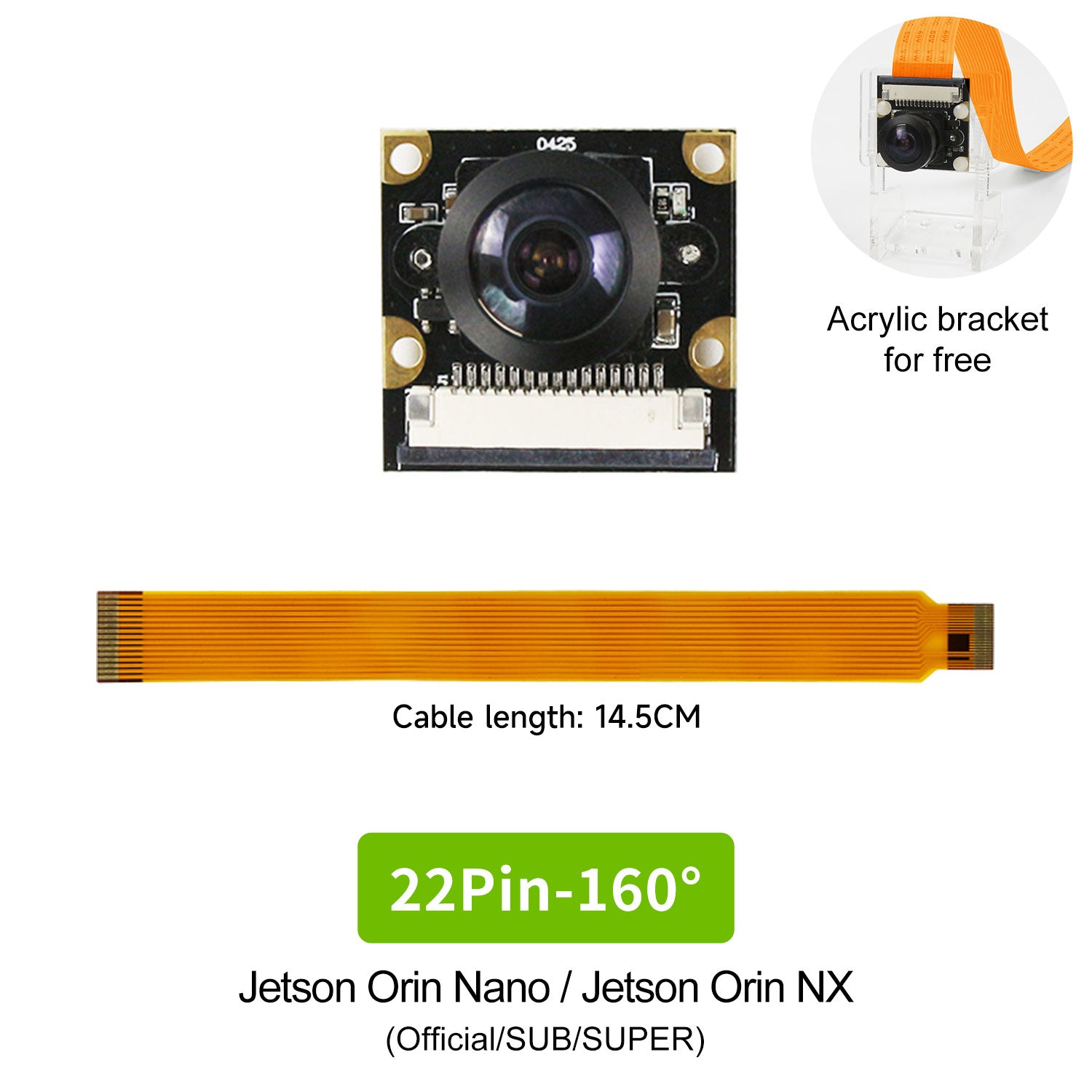 NVIDIA Jetson IMX219 camera 8MP compatible with NANO/Xavier NX/TX2 NX/Orin NANO SUPER/Orin NX SUPER