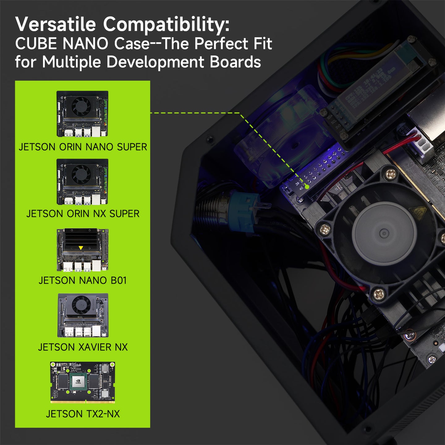 Yahboom Jetson NANO protective case is compatible with multiple development boards: ORIN NANO and NX SUPER, NANO B01, XAVIER