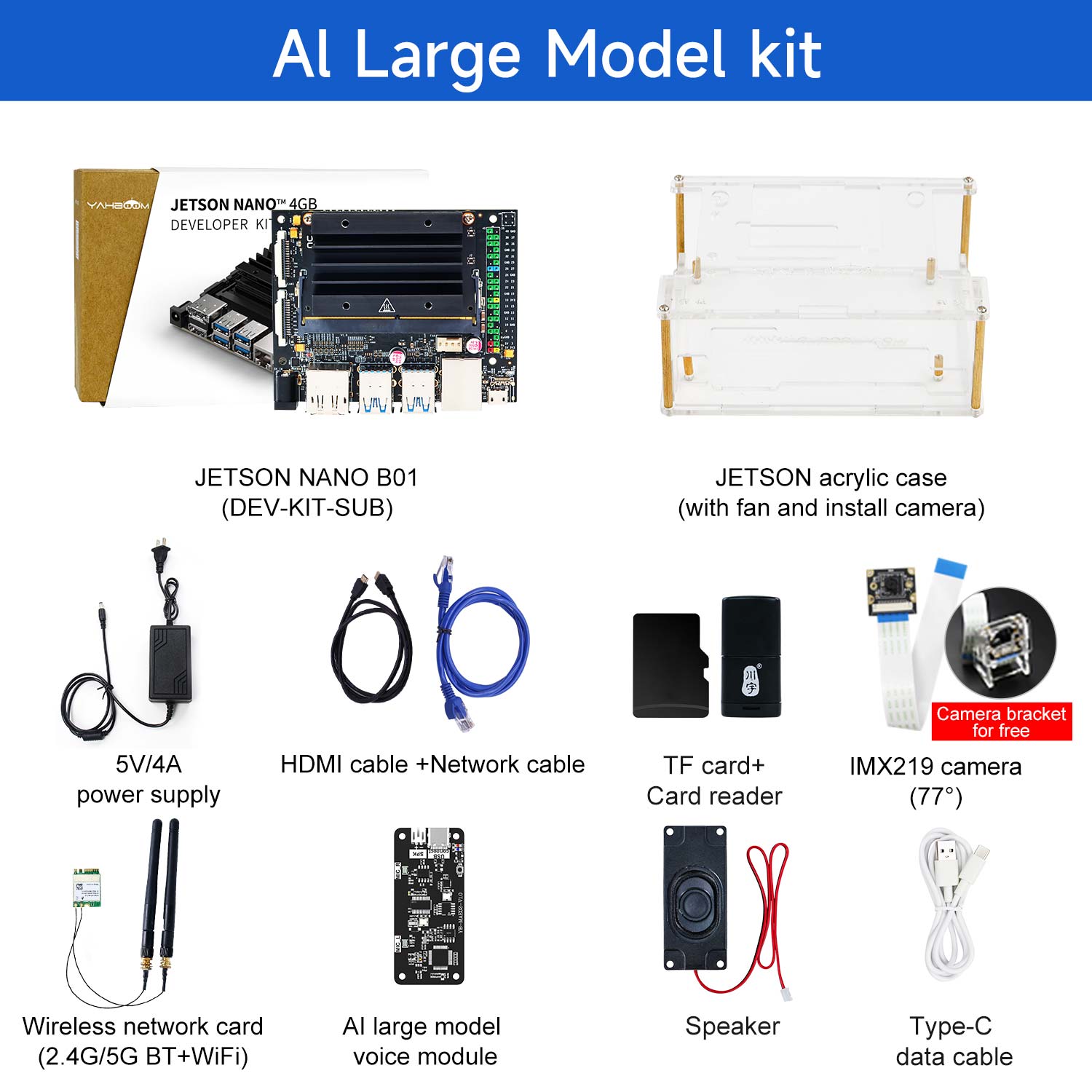 Kit de développement Jetson NANO 4 Go B01 (officiel/SUB)
