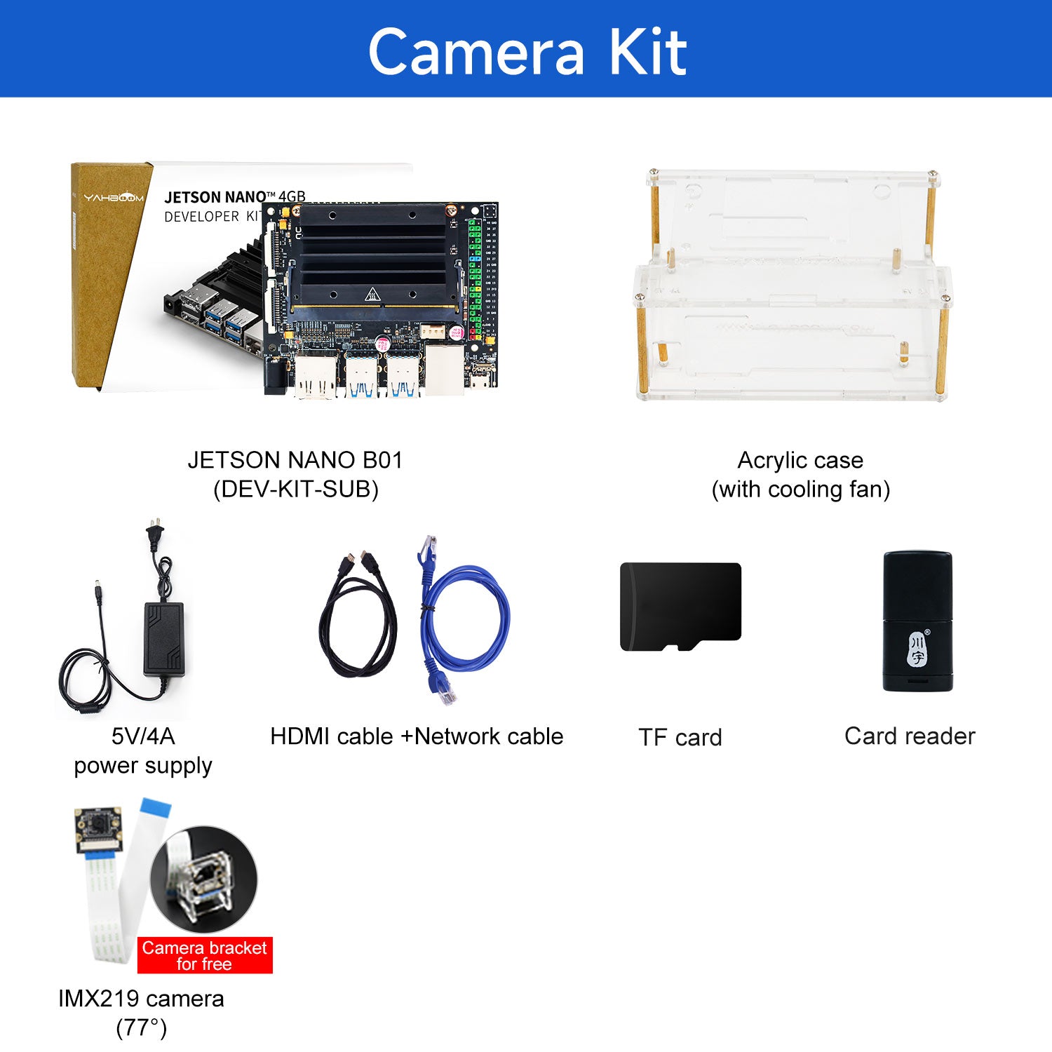 Kit de développement Jetson NANO 4 Go B01 (officiel/SUB)