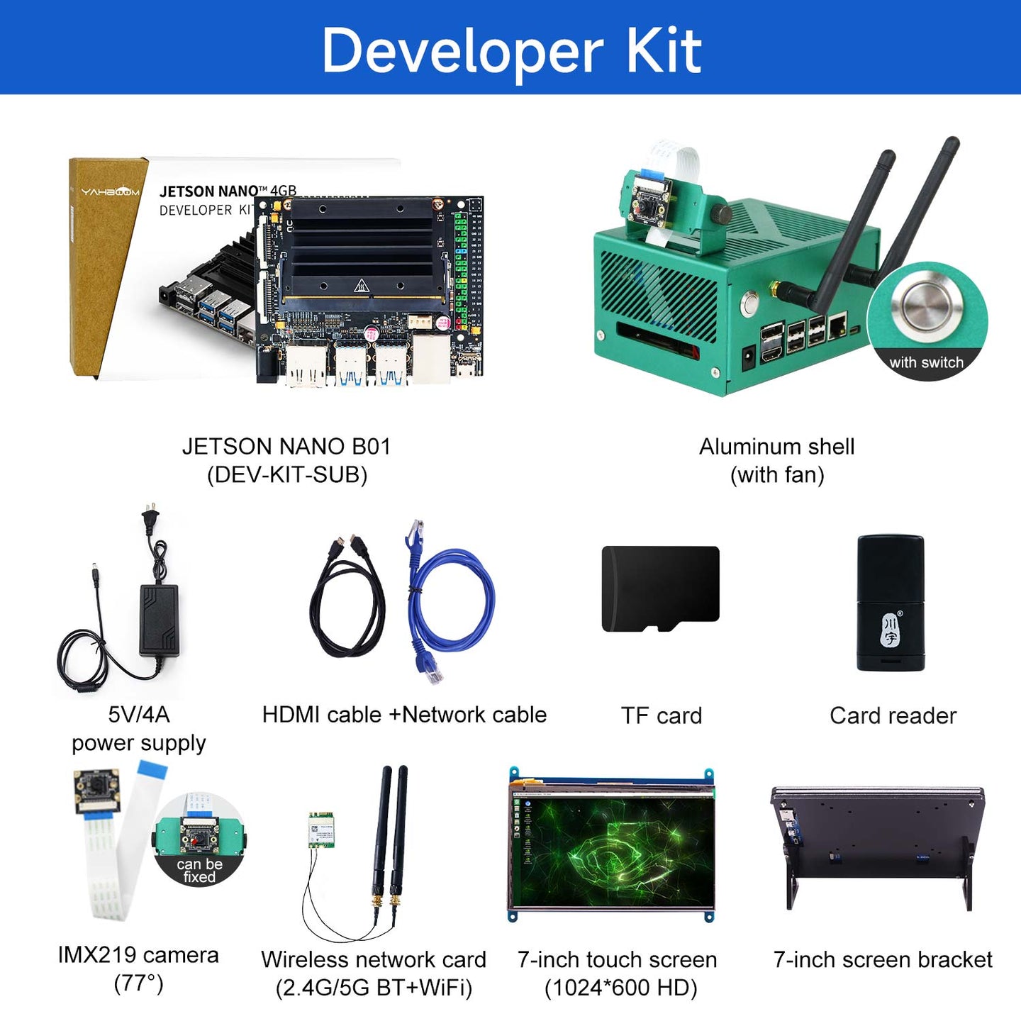 Kit de développement Jetson NANO 4 Go B01 (officiel/SUB)