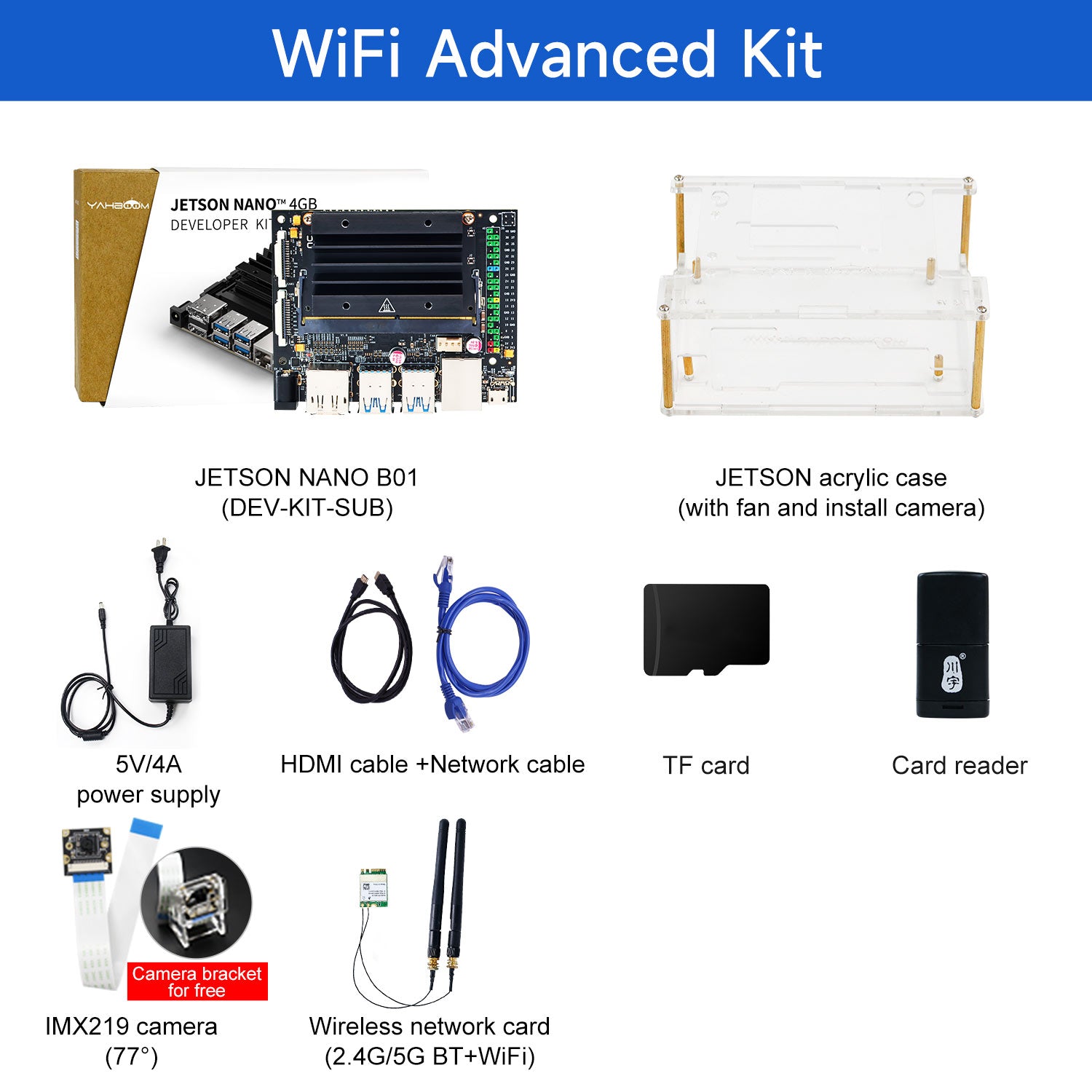 Kit de développement Jetson NANO 4 Go B01 (officiel/SUB)