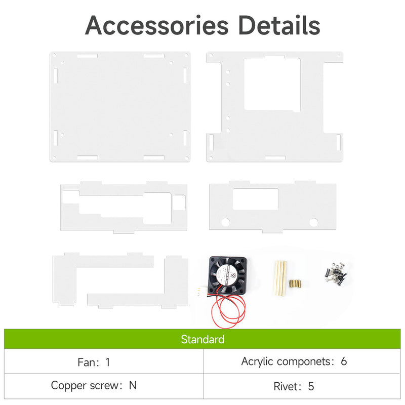 Boîtier en acrylique Jetson Nano Board sans support de caméra pour Jetson NANO 4G/2GB/SUB