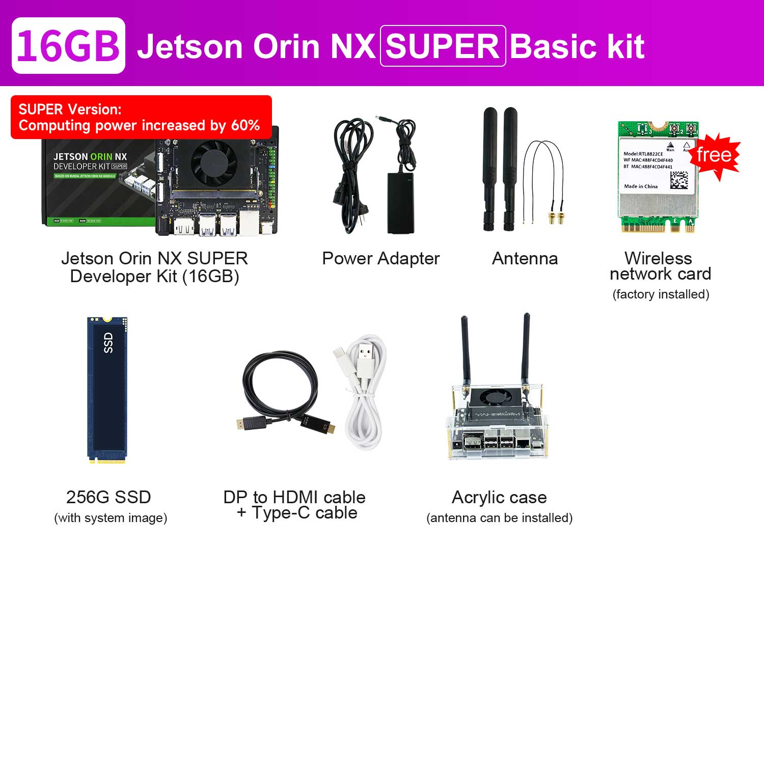 Jetson Orin NX SUPER 16GB Basic Kit