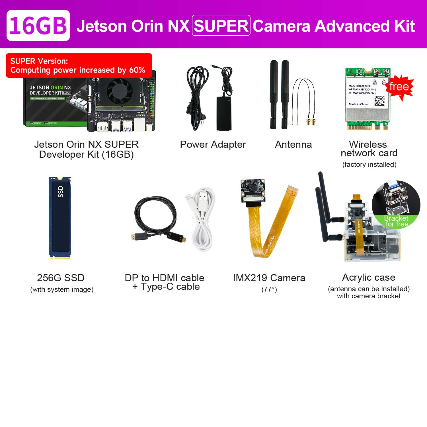Jetson Orin NX SUPER 16GB camera advanced kit