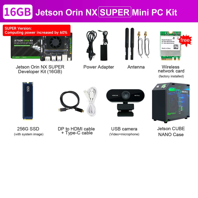 NVIDIA Jetson Orin NX Super Developer Kit for Depth Learning ROS Robot