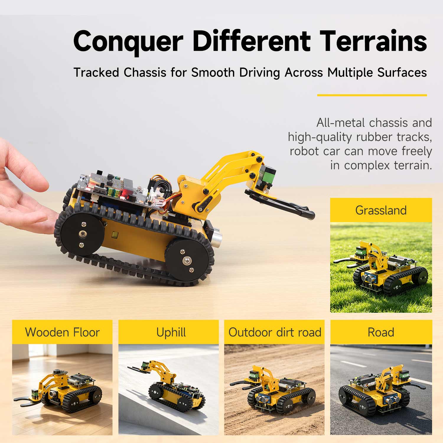 Last:bit Tracked Robot Car for BBC micro:bit, Voice Interaction, MakeCode/MicroPython Programming, STEM Education