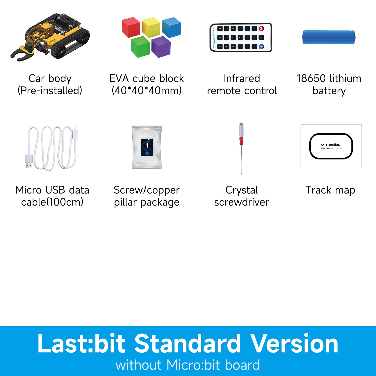 Last:bit Tracked Robot Car for BBC micro:bit, Voice Interaction, MakeCode/MicroPython Programming, STEM Education