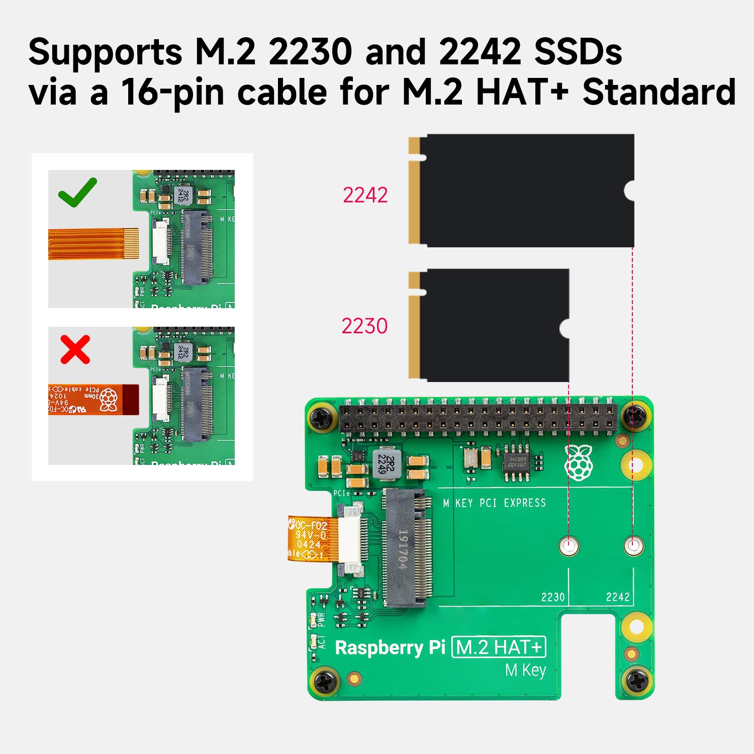 Raspberry Pi 5 M.2 HAT+ oficial