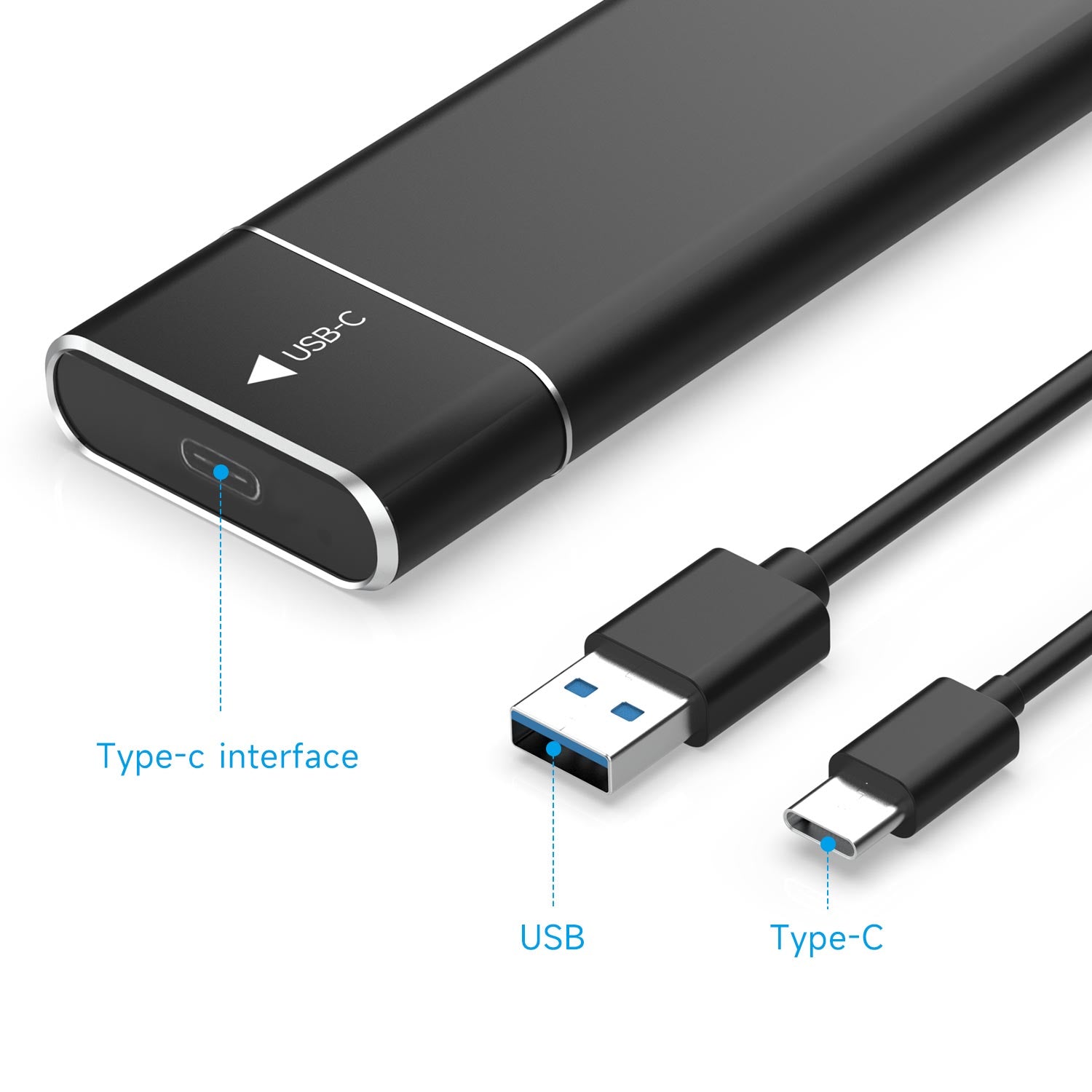 M.2 SSD Enclosure Support NVMe protocol and M Key/B&M Key interface
