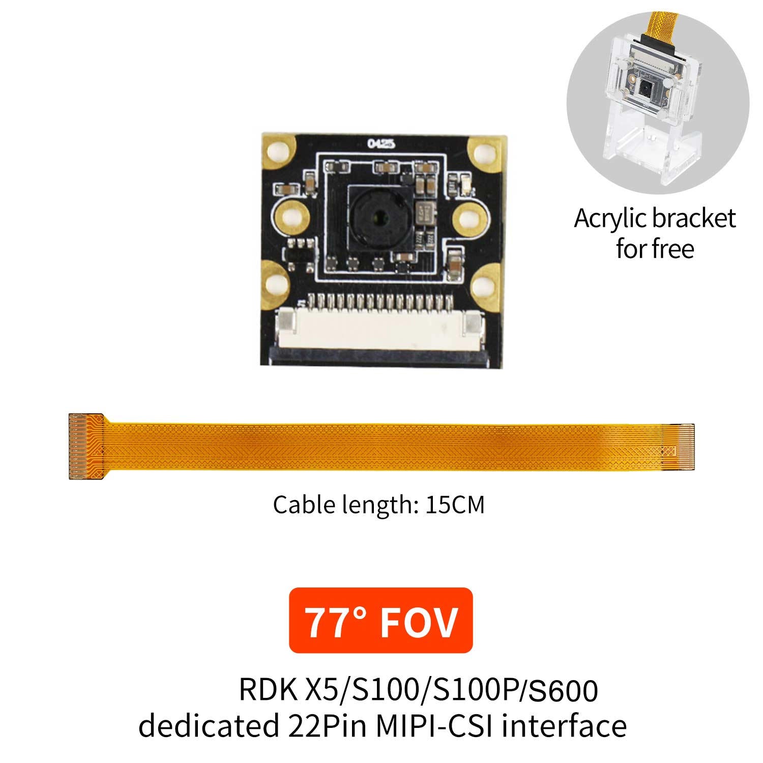 RDK MIPI HD Camera Module With 77° /120° /160° FOV