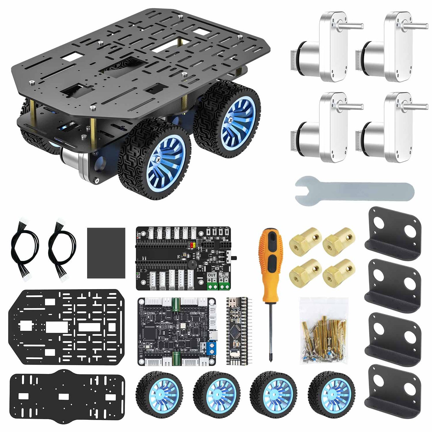 Yahboom MSPM0 Smart Robot Car Aluminum Alloy Chassis Kit