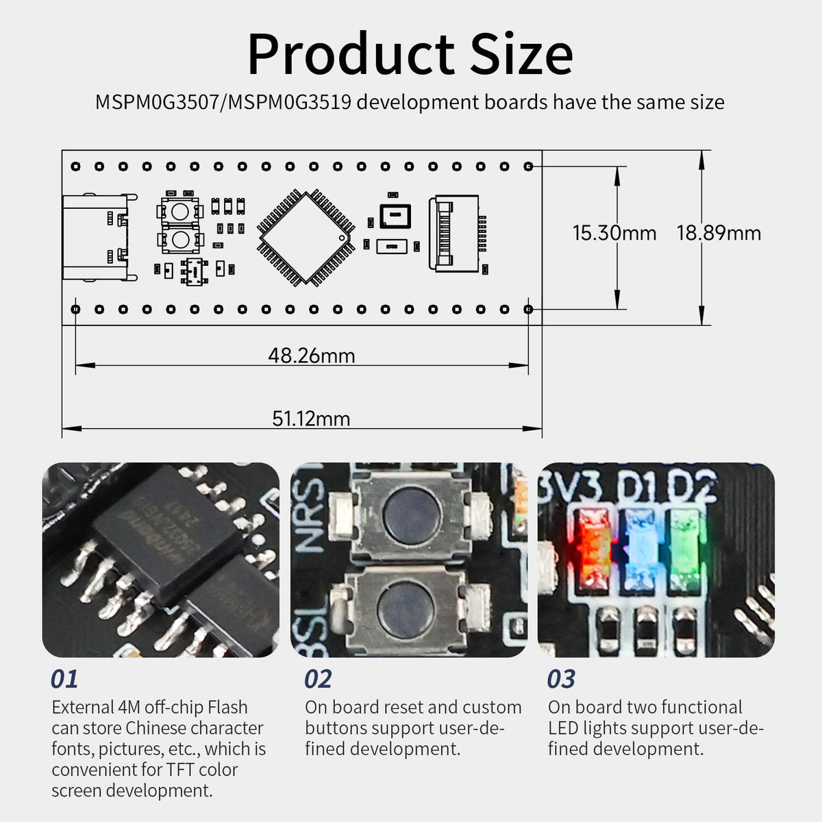 Miniplaca de desarrollo MSPM0G3507