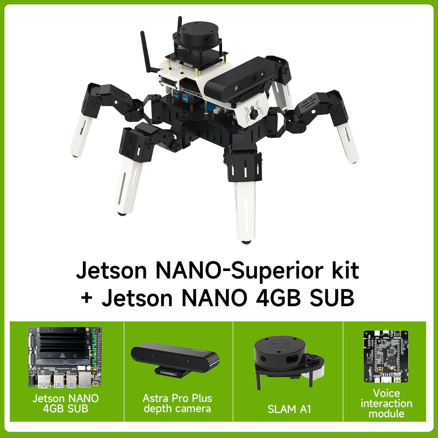 18DOF ROS2 Hexapod Robot for Raspberry Pi 5 and NVIDIA Jetson NANO