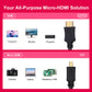 Câble micro-HDMI vers HDMI pour Raspberry Pi 5/4B