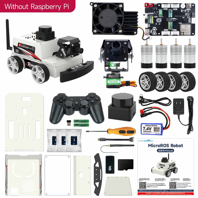 MicroROS-Pi5 ROS2 Robot Car for Raspberry Pi 5 (ROS2-HUMBLE + Python3)