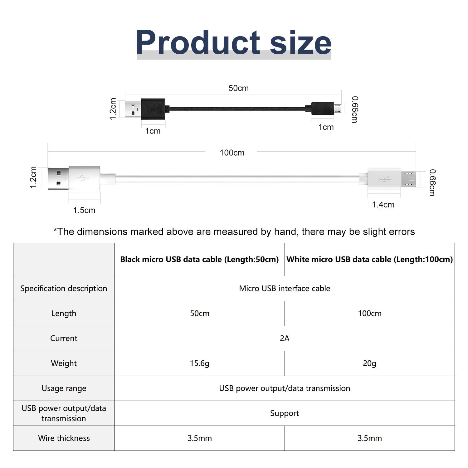 Yahboom Micro USB data cable 50cm/100cm