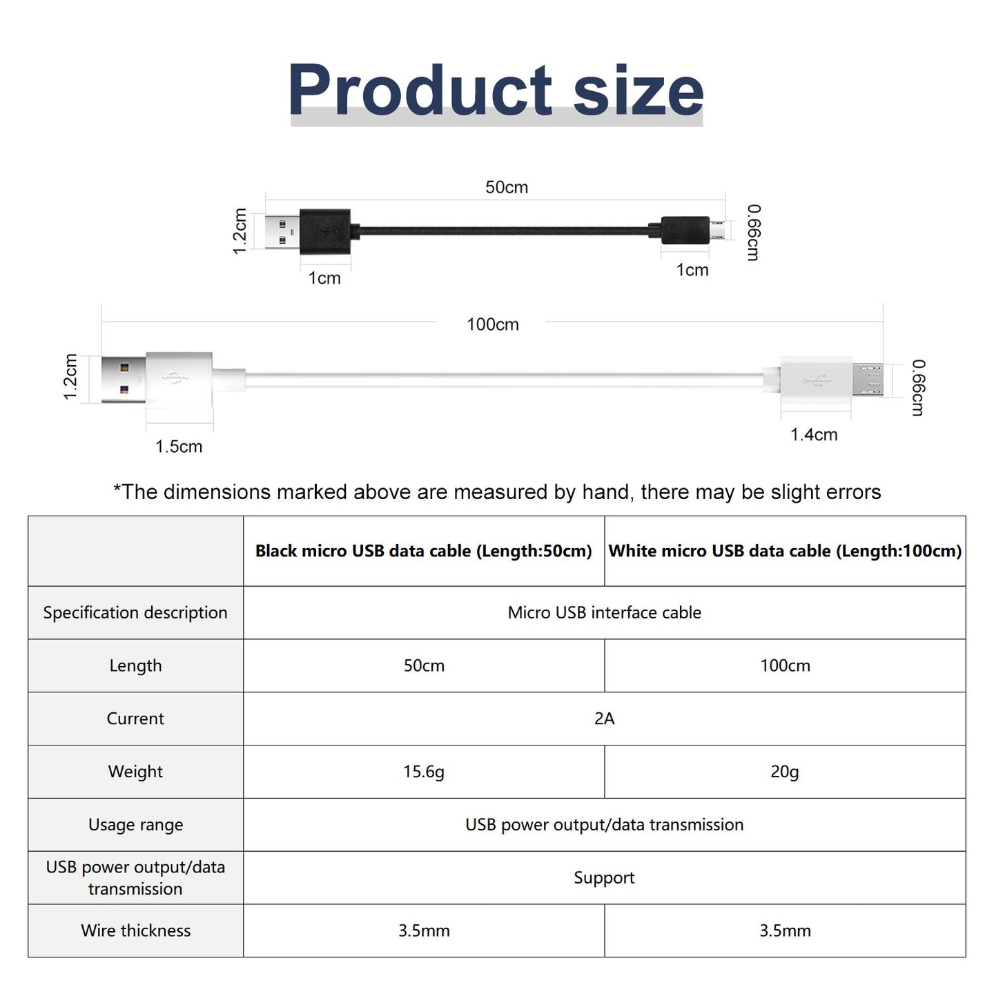 Yahboom Micro USB data cable 50cm/100cm