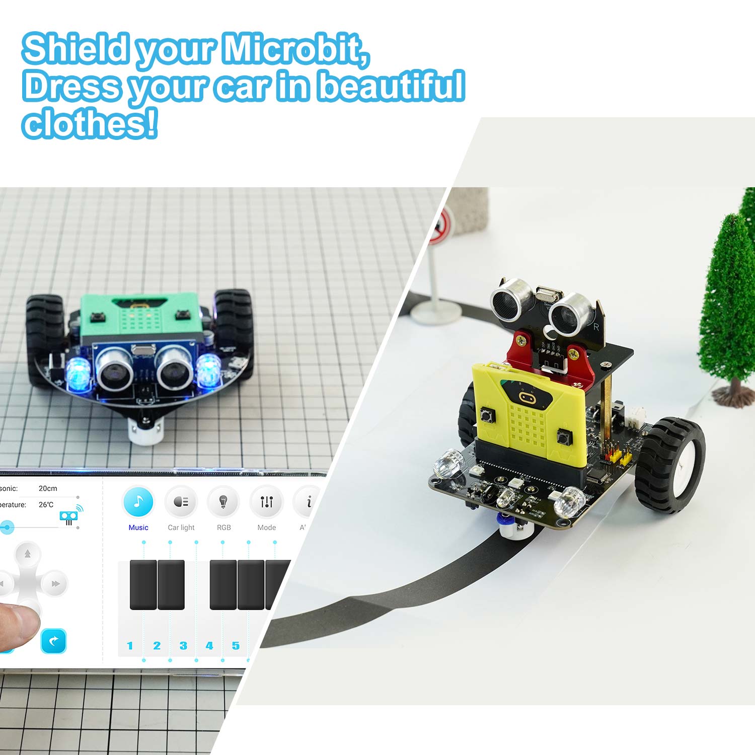 Nouveau boîtier en silicone Micro:bit (jaune/vert) pour carte V1.5/V2