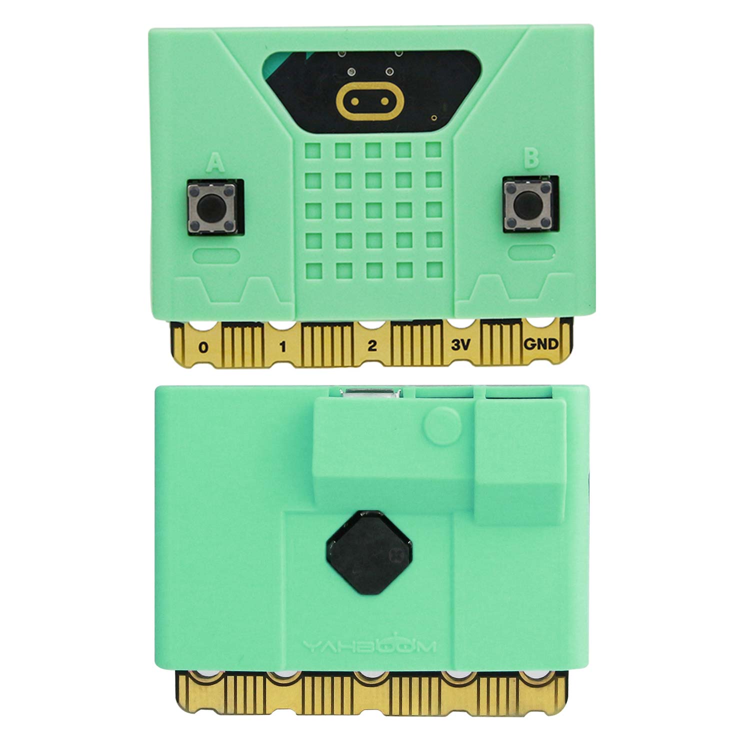 Nouveau boîtier en silicone Micro:bit (jaune/vert) pour carte V1.5/V2
