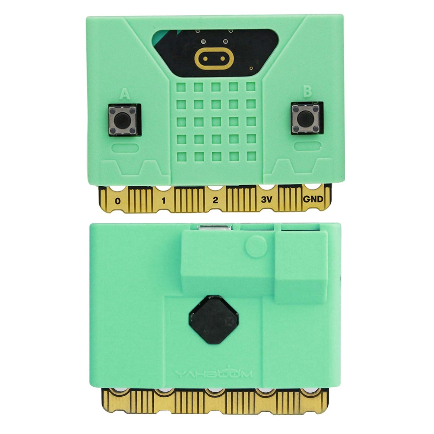 Nouveau boîtier en silicone Micro:bit (jaune/vert) pour carte V1.5/V2