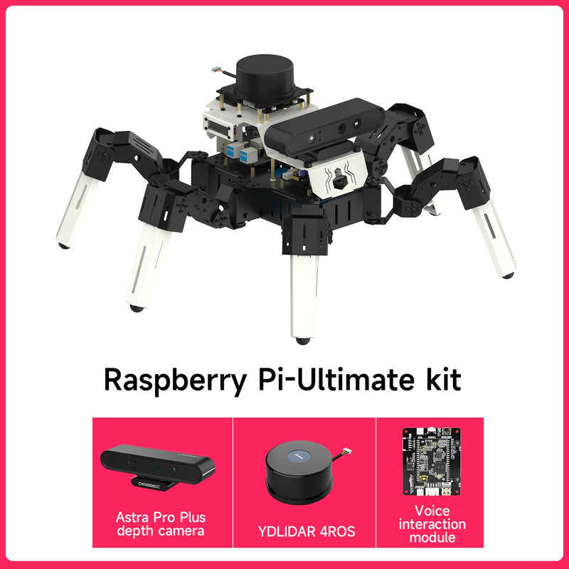 18DOF Muto RS Hexapod Robot ROS2 for Raspberry Pi 4B and NVIDIA Jetson NANO