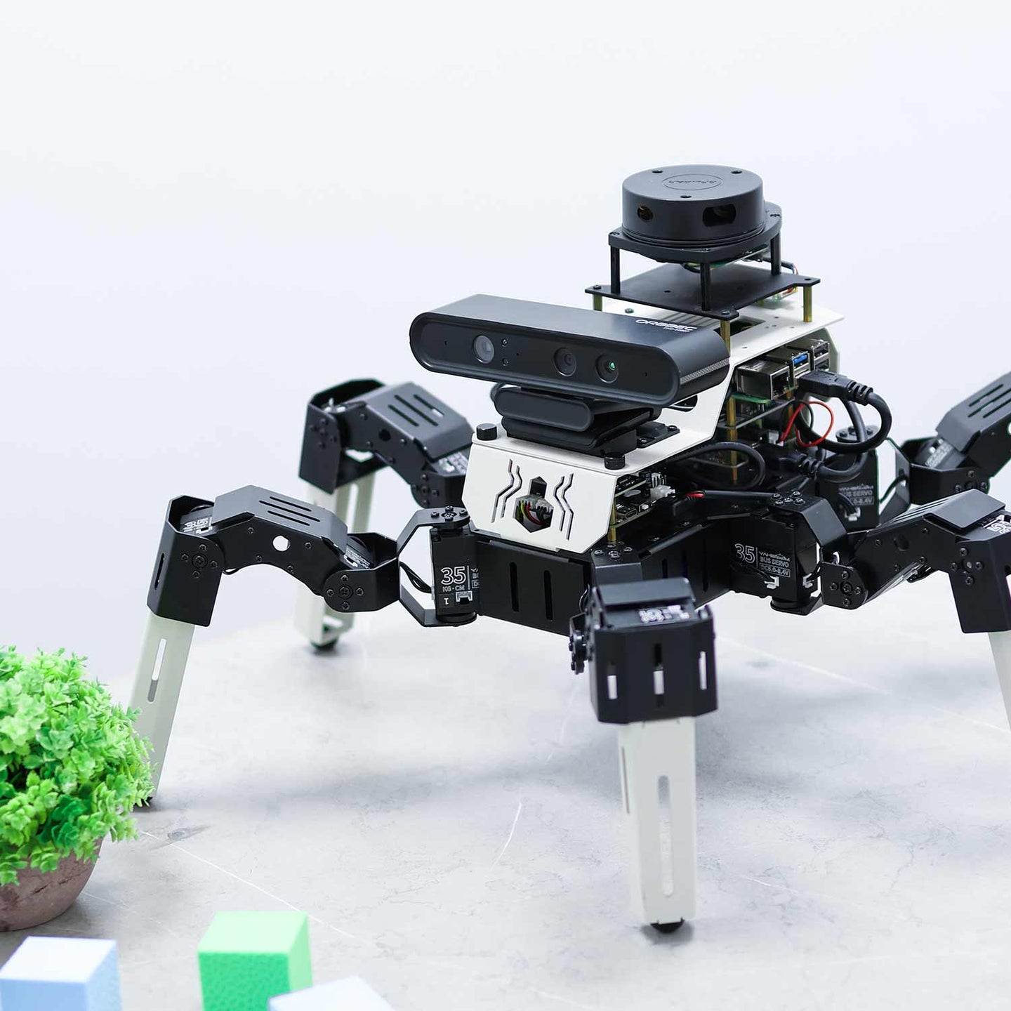 18DOF Muto RS AI Large Model Hexapod Robot ROS2 for Raspberry Pi 5