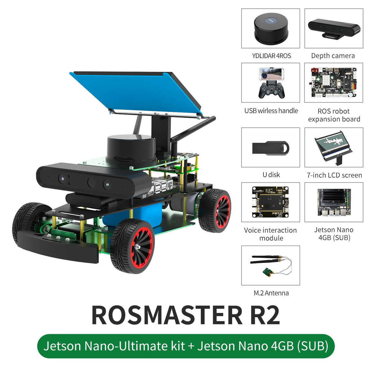 ROSMASTER R2 Ackermann Car with ROS2 for Nvidia Jetson Raspebrry Pi