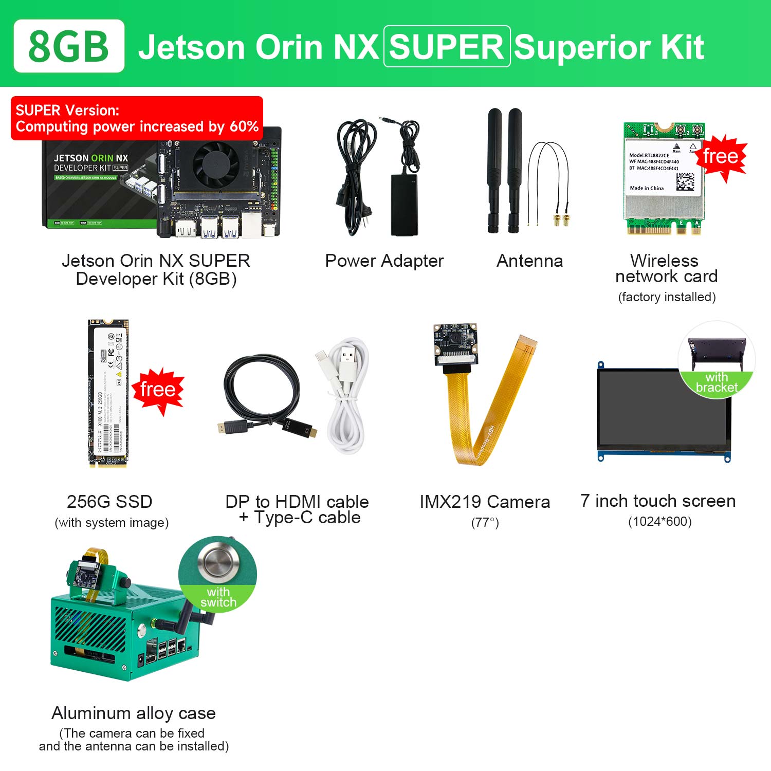 NVIDIA Jetson Orin NX Super Developer Kit for Depth Learning ROS Robot