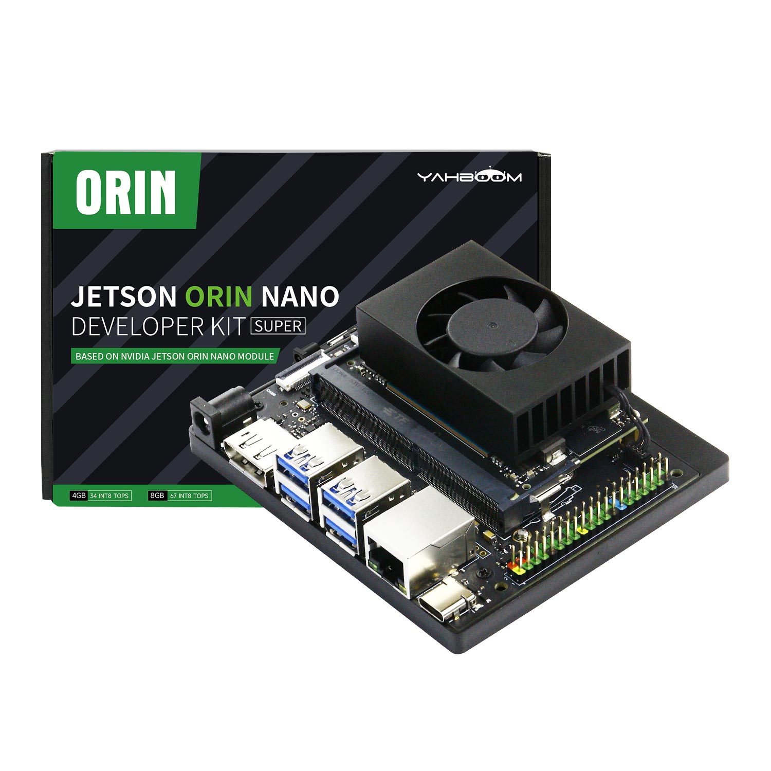 Yahboom NVIDIA JETSON ORIN NANO Developer Kit SUPER packaging showing