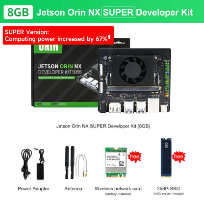Jetson Orin NX SUPER Developer Kit with 8G/16GB RAM(117TOPS/157TOPS)
