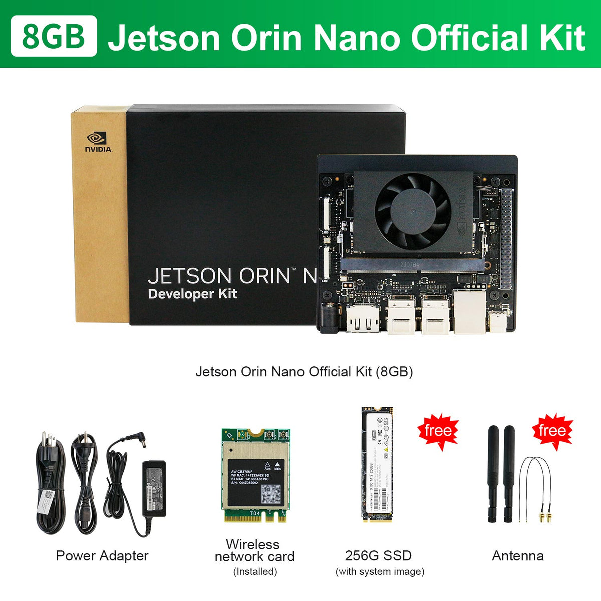 NVIDIA Jetson Orin NANO Board for Artificial Intelligence ROS Robot Kit