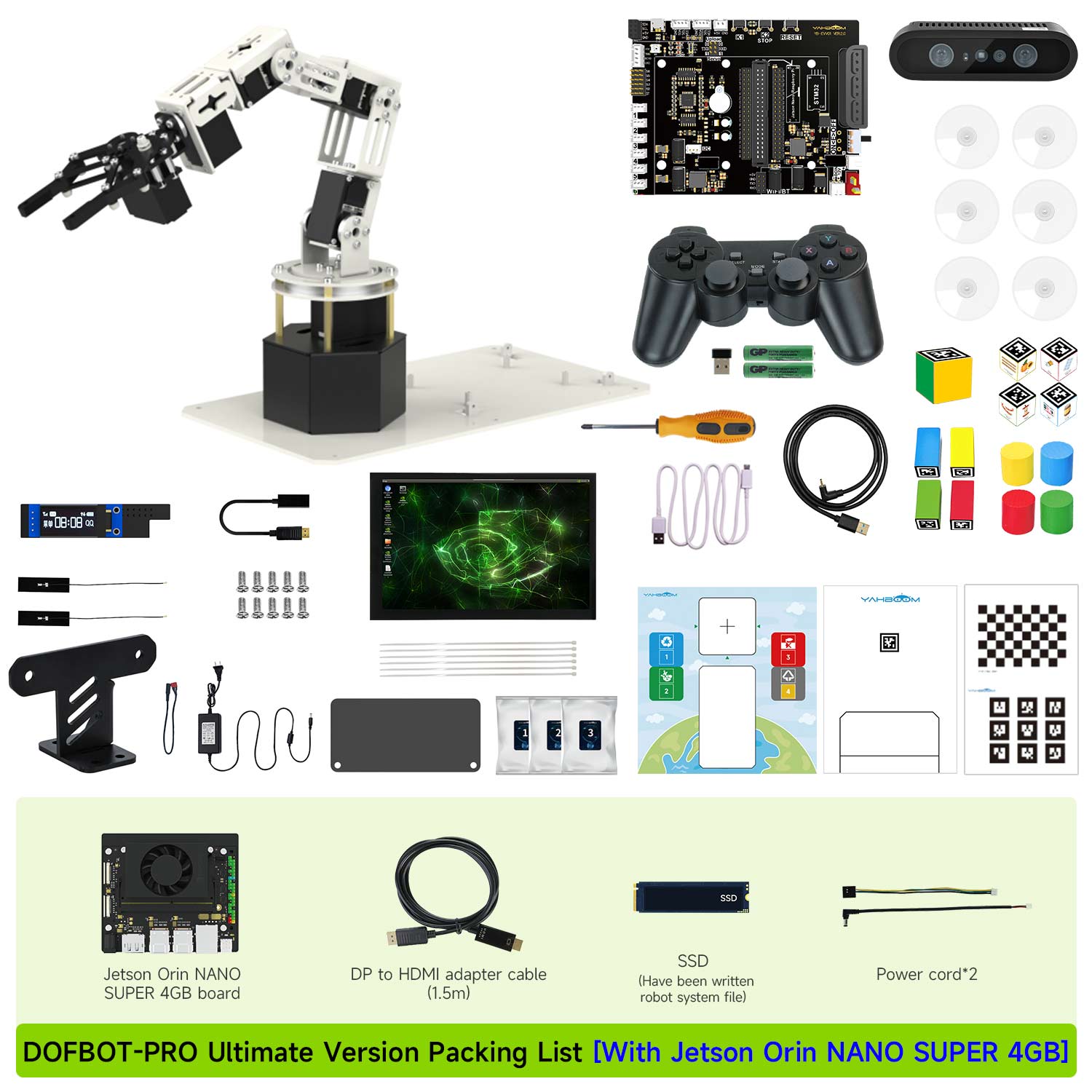 DOFBOT-PRO Ultimate Version Packing List