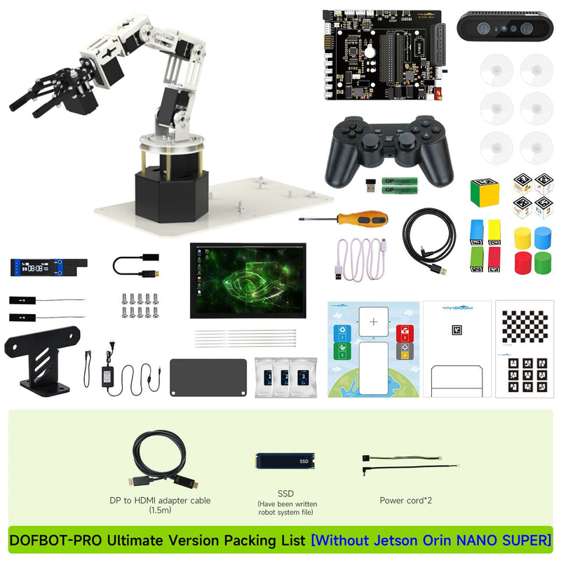 DOFBOT Pro 3D Depth Vision Robotic Arm for Jetson NANO 4GB/Orin NANO SUPE/Orin NX SUPER