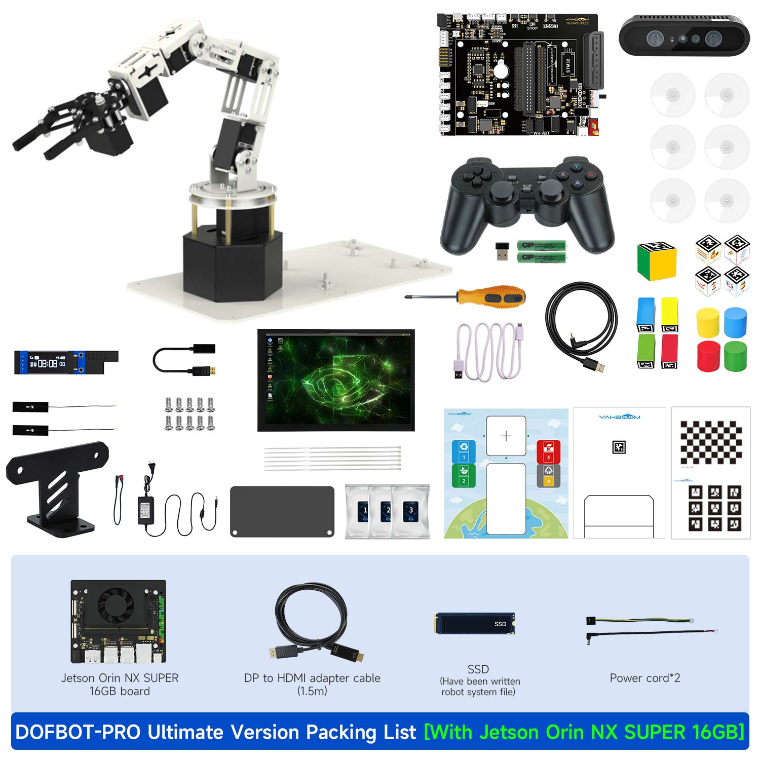 DOFBOT-PRO Ultimate Version Packing List