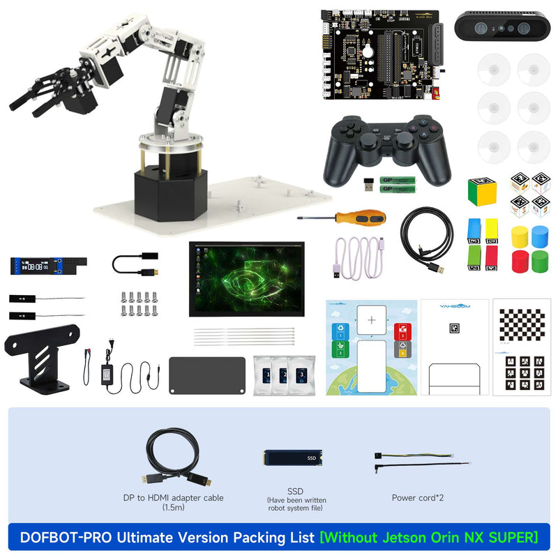 DOFBOT Pro 3D Depth Vision Robotic Arm for Jetson NANO 4GB/Orin NANO SUPE/Orin NX SUPER