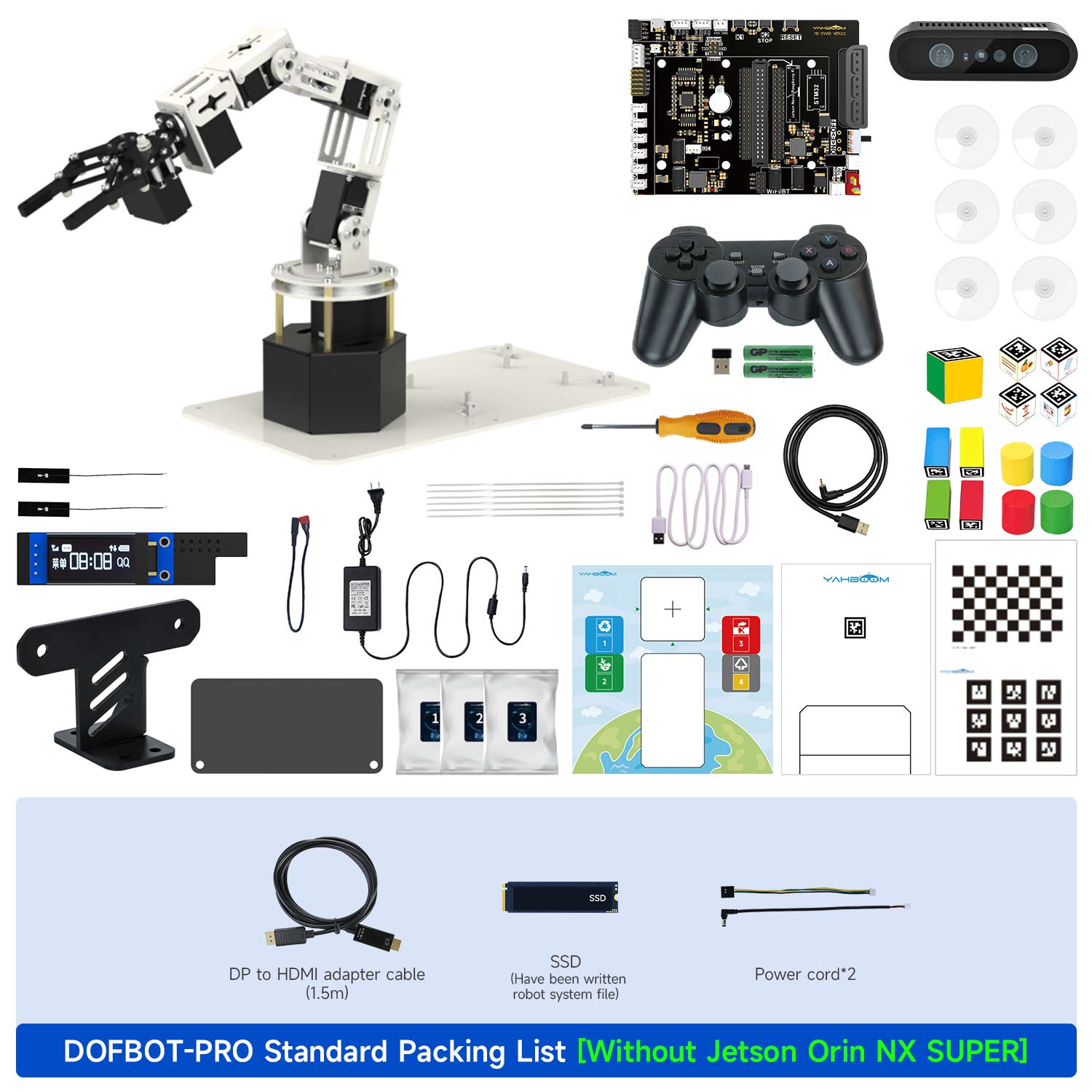 DOFBOT-PRO Standard Packing List Without Jetson Orin NX SUPER