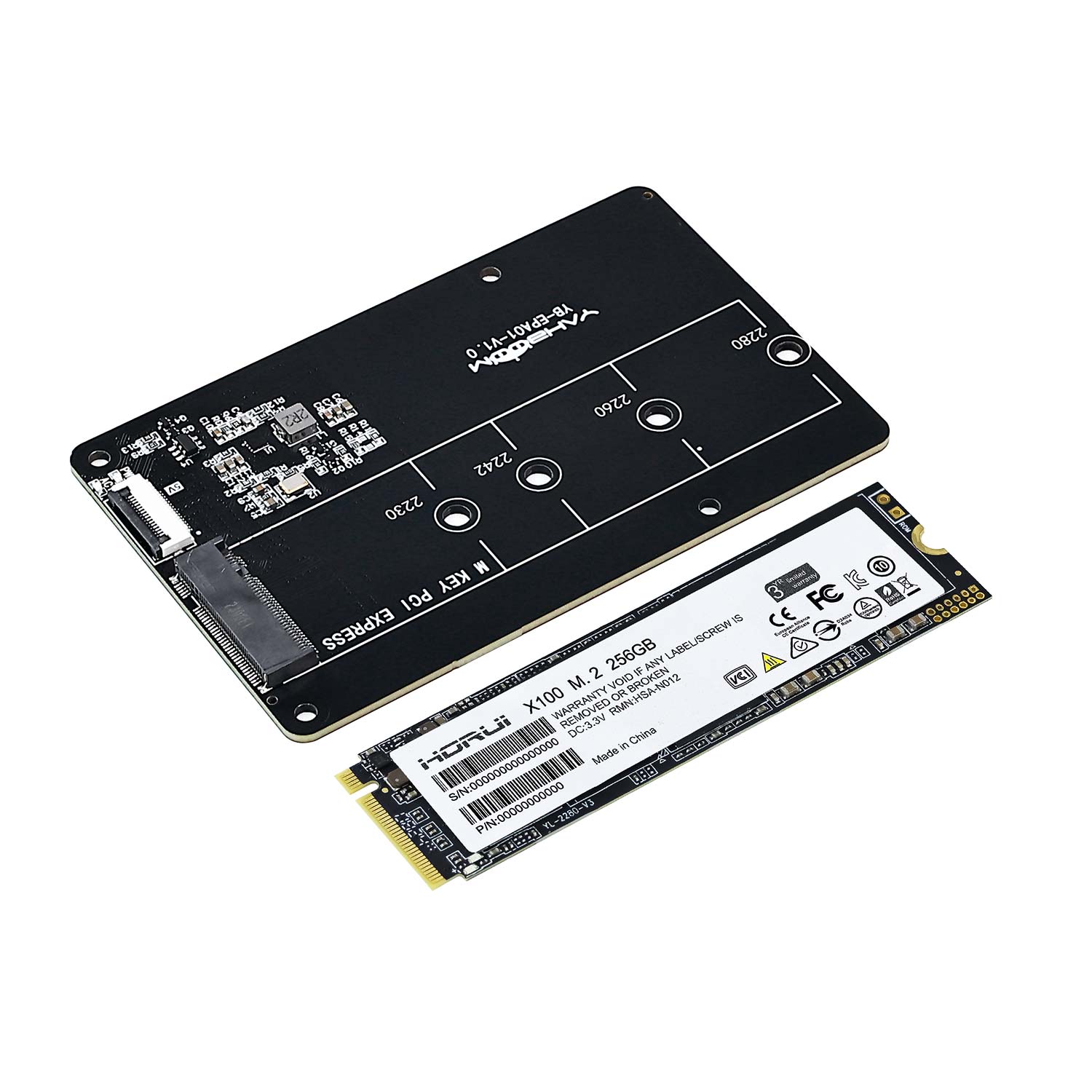 Placa de expansión con adaptador PCIe a M.2 para Raspberry Pi 5