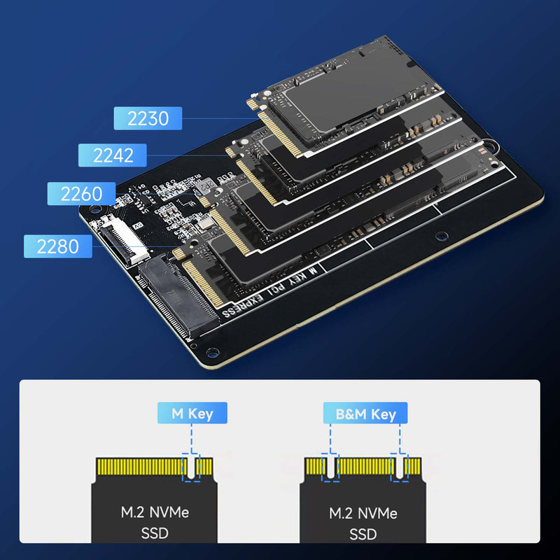 PCIe to M.2 adapter expansion board for Raspberry Pi 5