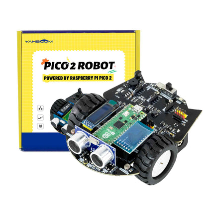 Lindo coche robot para Raspberry Pi Pico 2 compatible con programación MicroPython