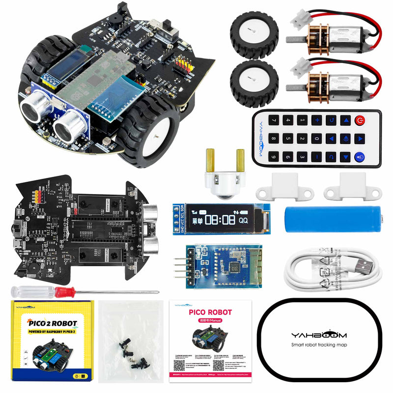 Cute robot car for Raspberry Pi Pico 2 support MicroPython programming