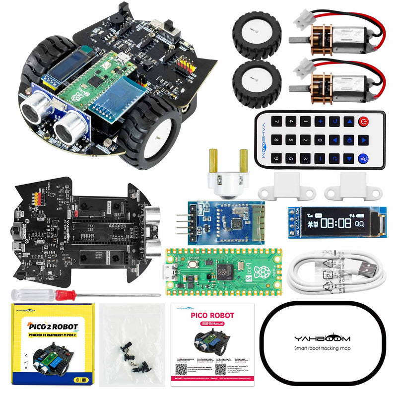 Cute robot car for Raspberry Pi Pico 2 support MicroPython programming